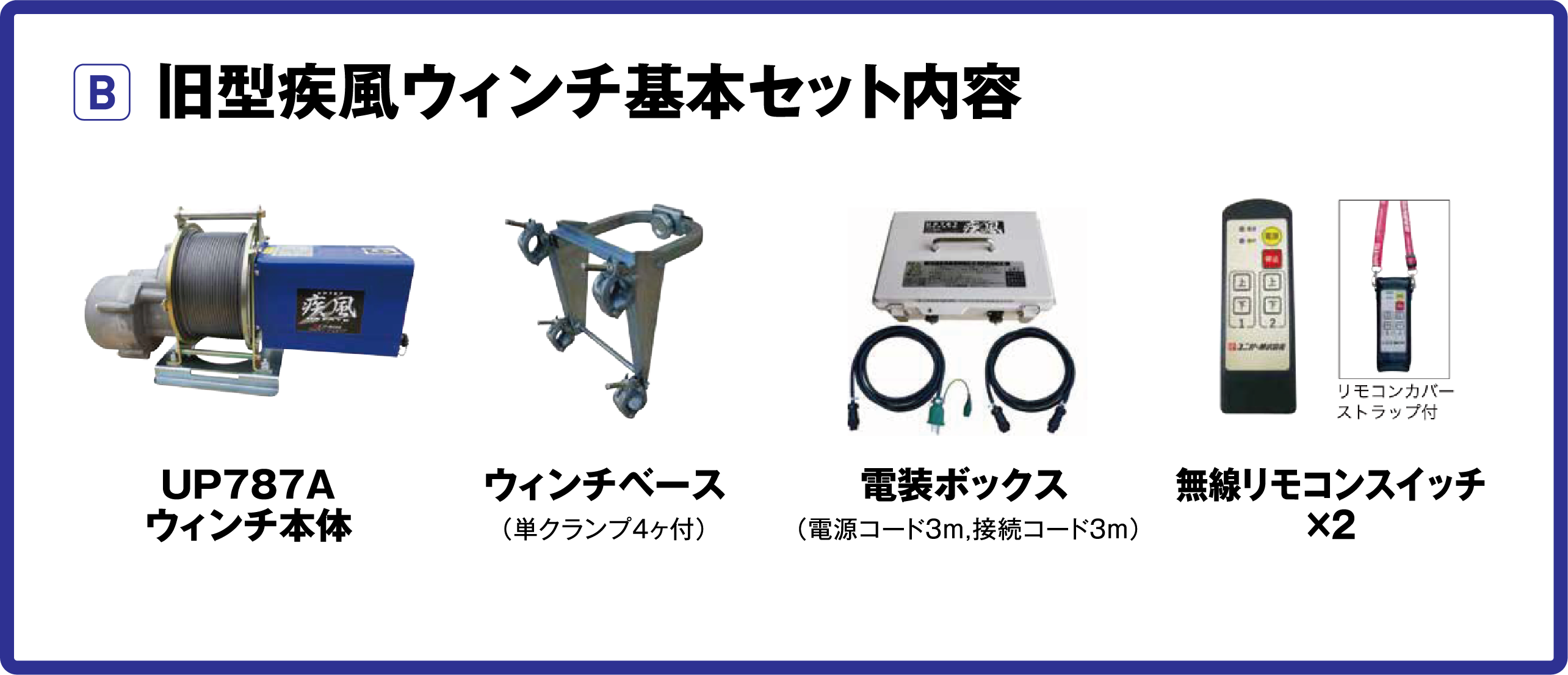 旧型疾風ウィンチ基本セット内容